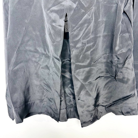 Chaser NWT Long Sleeve Shirred Slit Back Blouse w/ Yoke Vintage Black Sz Medium - Picture 6 of 7